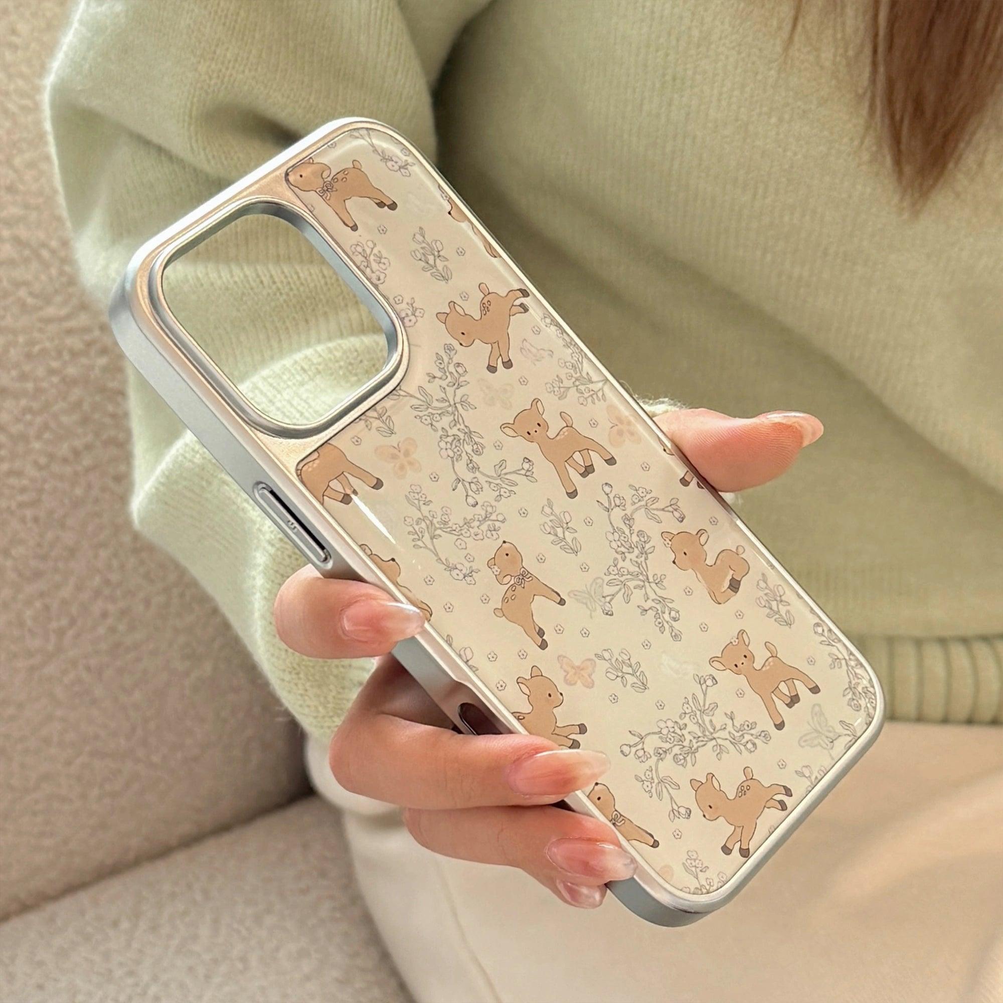 Baby Deer in the Garden - iPhone Case
